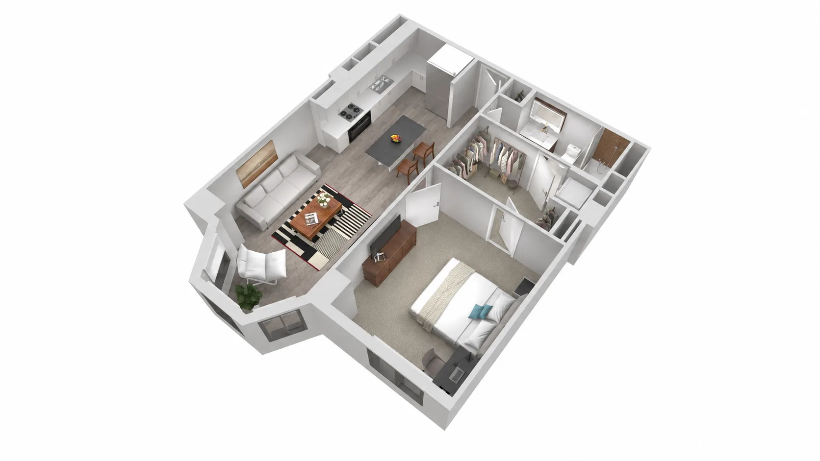 1 Bed floor plan