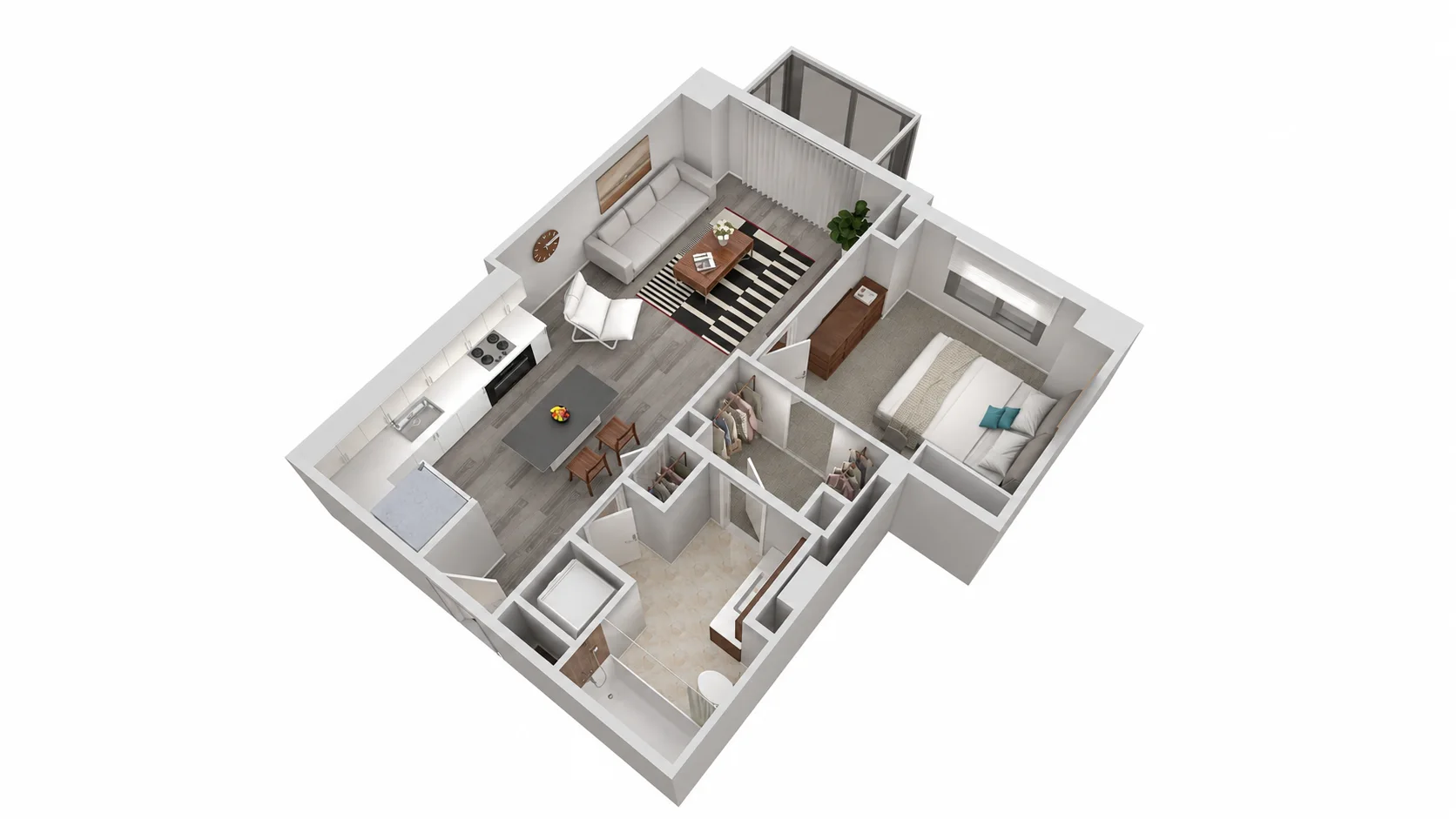 1 Bed floor plan