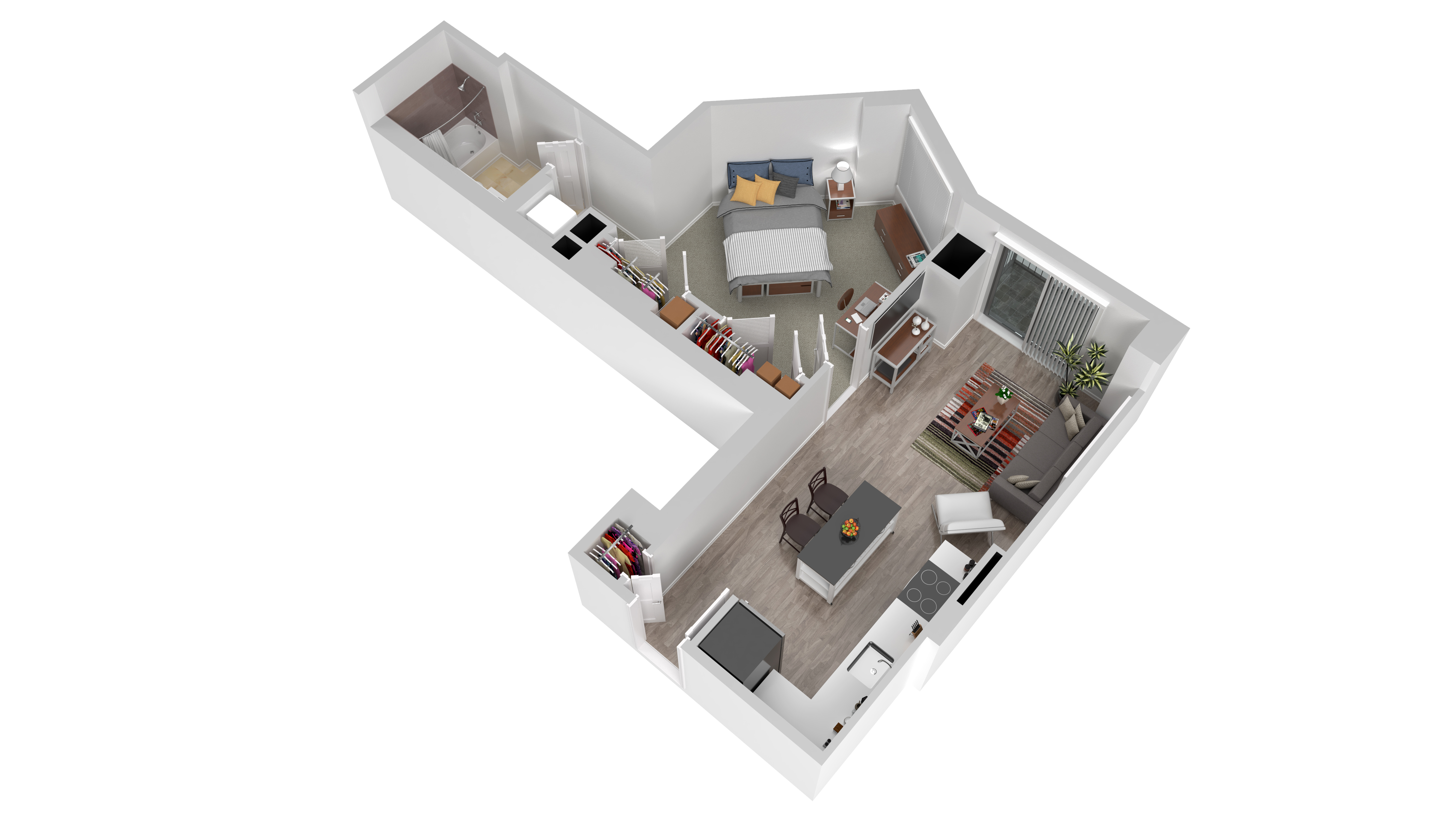 1 Bed floor plan