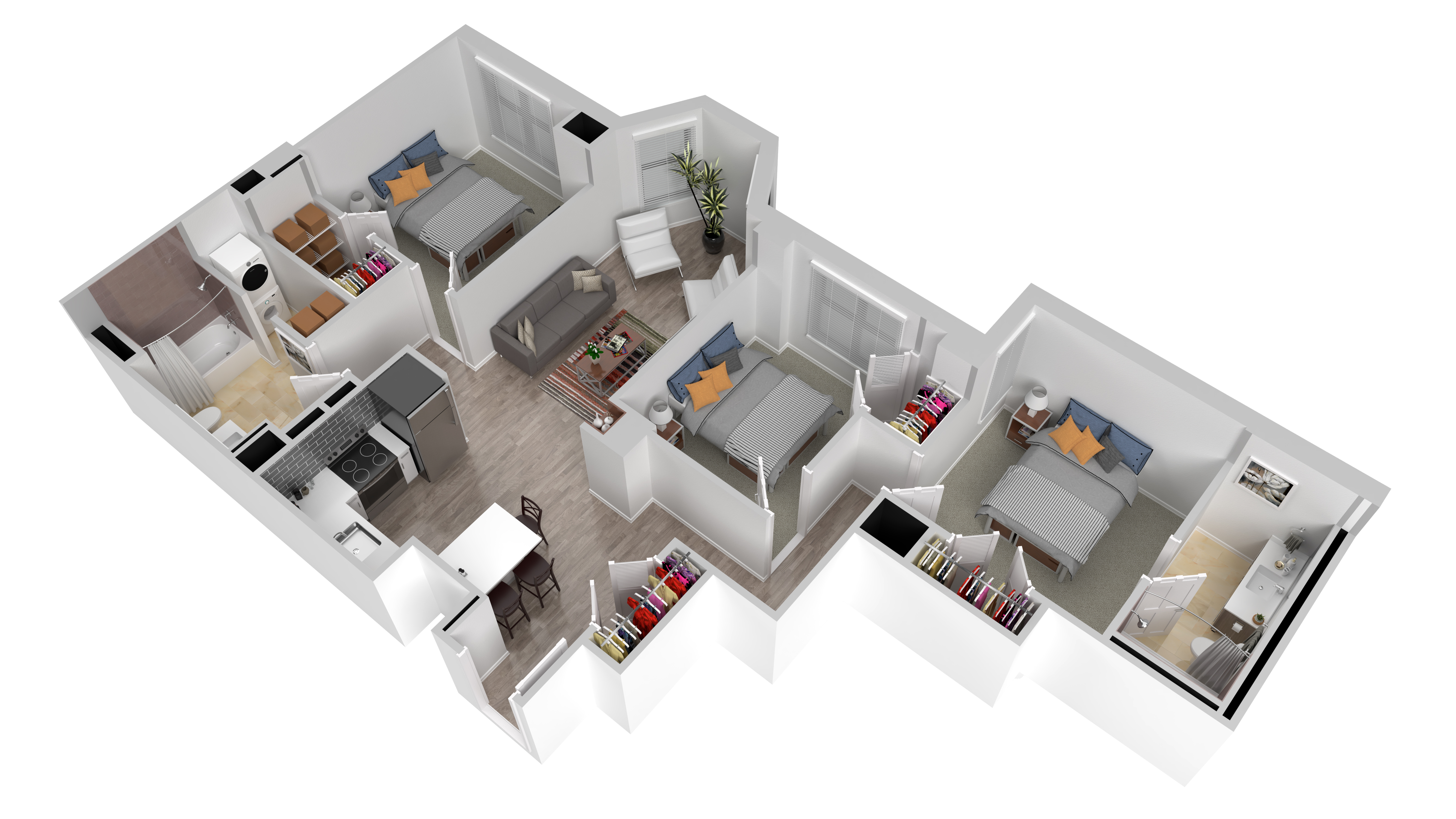 3 Bed floor plan